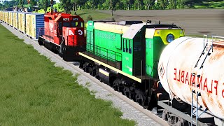 ❤Train Derailments STREAM 🔥 beamng [upl. by Mirna]