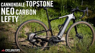 Cannondales full suspension gravel ebike the Topstone NEO lefty INDEPTH review [upl. by Shevlo]