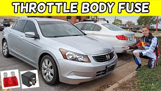 HONDA ACCORD THROTTLE BODY FUSE LOCATION BAD THROTTLE BODY CHECK FUSE 2008 2009 2010 2011 2012 [upl. by Einohtna]