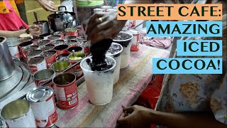 STREET CAFE VLOG SIMPLE YET AMAZING ICED COCOA IN THAILAND cocoama Samutprakan Thailand [upl. by Virgina]