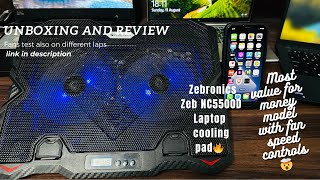 Zebronics NC5500D Laptop Cooling Pad Unboxing amp Full Review  Best Cooling Pad for Laptop [upl. by Gehman725]