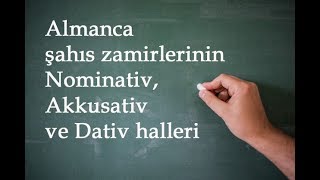 Almanca Şahıs Zamirleri Personalpronomen Akkusativ Nominativ Dativ [upl. by Ertemed]