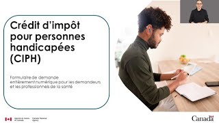 Webinaire – Formulaire de demande numérique pour le CIPH  visé aux demandeurs [upl. by Carina312]