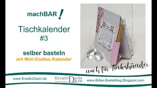 Tischkalender  Variante 3  MiniEndlosKalender  selber basteln [upl. by Hsur157]