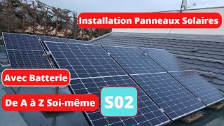 installation panneaux solaire avec batterie soimême de A a Z partie2 [upl. by Dorothea]