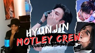 Artist Of The Month Motley Crew covered by Stray Kids HYUNJIN현진 REACTION BRO IS MAJESTIC [upl. by Onibla]