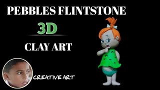 Pebbles Flintstone clay modeling by Abhay Kishor creativeart7316 [upl. by Shreeves]