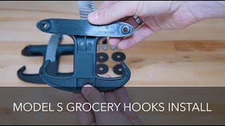 Tesla Model S Grocery Hooks DIY Installation [upl. by Melli834]