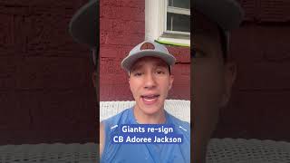 Giants ReSign CB ADOREE JACKSON  REACTION amp ANALYSIS [upl. by Gascony155]