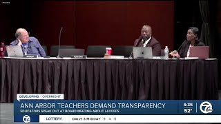 Ann Arbor teachers demand transparency [upl. by Xam]