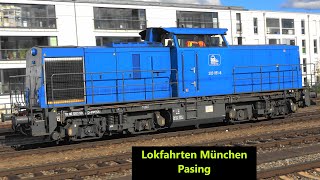 München Pasing Umgesetzter Bauzug Lokdurchfahrten mit BR193 Ost V100 BR203 amp BR111 [upl. by Rapsag]