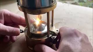 Slow motion lighting of Protector Miners Lamp [upl. by Lidda]