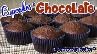 CUPCAKES DE CHOCOLATE Receta Base para el pan  DESDE MI COCINA by Lizzy [upl. by Durham]