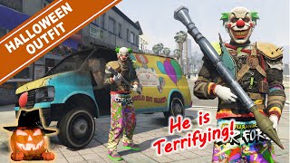 Horror Clown Outfit 2024 Halloween Outfit Tutorial  GTA 5 Online [upl. by Assirem]