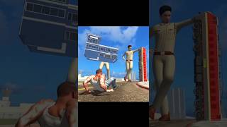 Franklin Fight Giant Police in Indian Bike Driving 3D [upl. by Knight]