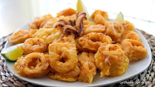 Receta de Calamares a la Romana Crujientes y Esponjosos Fáciles y Rápidos [upl. by Atnuahs722]