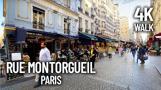 Paris Restaurants and Cafés in Rue Montorgueil [upl. by Ecinerev220]