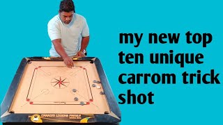 slow motion carrom trick shot my new discover unique top ten carrom shot shorts viral carrom [upl. by Etnomaj483]