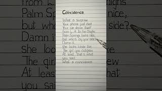 coincidence lyrics sabrina coincidence lyrics sabrina [upl. by Imer]