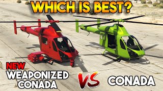 GTA 5 ONLINE  WEAPONIZED CONADA VS CONADA WHICH IS BEST HELICOPTER [upl. by Aerb]