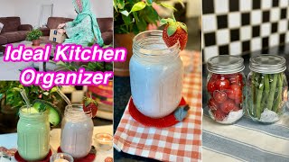 Unboxing New Kitchen Item।Using Mason Jar in Different Way।Food Storage।Strawberry Avocado Smoothie [upl. by Laersi]