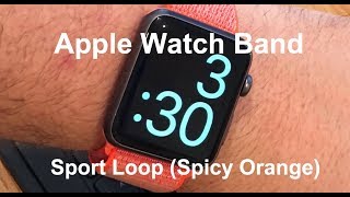 Apple Watch Sport Loop Band SPICY ORANGE Unboxing 🔥🍊 [upl. by Aihsad]