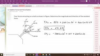 Resultant of Coplanar Concurrent Force system II Lecture 4 II Module1 II Engineering Mechanics [upl. by Jilli]