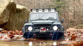 110 Scale RC  Custom hard body DefenderD90 KAHN Offroad Driving 24 [upl. by Atalanta]