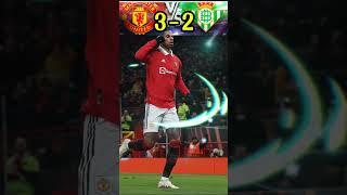 Manchester United vs Real Betis 32 HighlightsRashford Goal🔴😱shorts manutd viralvideo football [upl. by Erodisi]