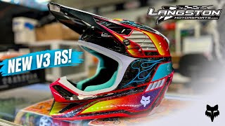 NEW Fox Racing V3 RS Motocross Helmet  Review [upl. by Lonny]