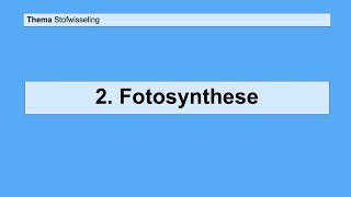 Basisstof 2 Fotosynthese [upl. by Peer]