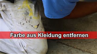 Wandfarbe  Dispersionsfarbe  von Kleidung entfernen – Eingetrocknete Farbe aus Kleidung bekommen [upl. by Nabi]