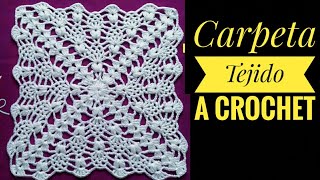 Cómo Tejer ésta linda Carpeta a Ganchillo paso a pasoCuadrado Tejido a CrochetCrochet Tutorial [upl. by Nancy]