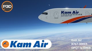 Captain Sim B767300ER  Kam Air  OPQT to OAKB [upl. by Llennor109]