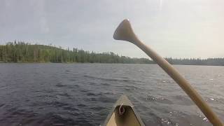 Paddling  Snipe Lake from Missing Link Lake portage to the campsite in northwest bay In the BWCA [upl. by Herodias]