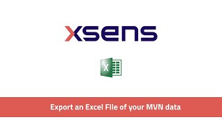 Xsens Tutorial Export an Excel file of you Xsens software data [upl. by Khalin]