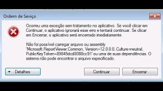 Erro ReportViewer c Visual Studio Microsoft ReportViewer Common Version12 0 0 0 RESOLVIDO [upl. by Uhn]