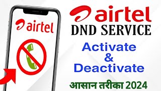 Airtel Me DND Kaise Activate Kare। Activate DND on Airtel  Airtel DND Activate Asan tarika airtel [upl. by Candy]