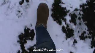 Walking with my chestnut Ugg Classic Ultra Mini Platform in snow 👢 [upl. by Edmonds437]