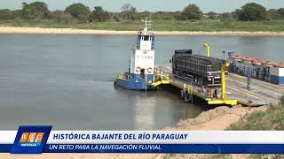 Histórica bajante del río Paraguay un reto para la navegación fluvial [upl. by Notwal959]