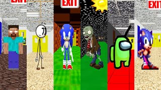 Mods 6 With Baldi Cartoon Games  Baldis Basics Mod [upl. by Oynotna]