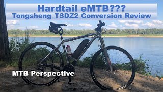 Hardtail eMTB Ebike conversion Tongsheng TSDZ2 and Open Source Firmware Review [upl. by Ognimod]