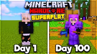 I Survived 100 Days in Hardcore Minecraft on a Superflat World And Heres What Happened [upl. by Xanthus]