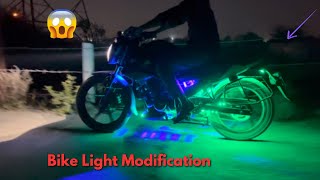 How To install Light in Bike  बाइक मैं लाइट कैसे लगाए  Bike RGB Light Modification [upl. by Augustus874]