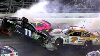 Top 5 Denny Hamlin Crashes [upl. by Elicec582]