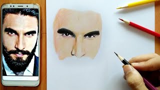 How to draw skin by colour pencils [upl. by Bravin]