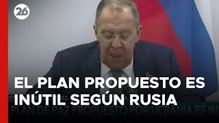 Rusia dice que el plan de paz propuesto por Ucrania es inútil [upl. by Agripina]