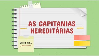 CAPITANIAS HEREDITÁRIAS [upl. by Elayor]