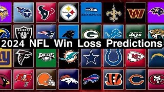 NFL team win predictions 2024 [upl. by Nileak765]