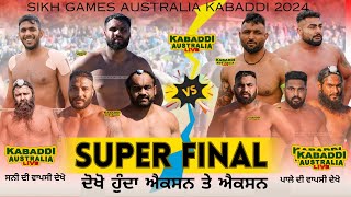 🔴 LIVE Super Final Sikh Games Adelaide Australia 29 March 2024 Kabaddi Live Today  Day 3 [upl. by Enaenaj]